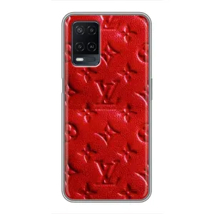 Текстурный Чехол Louis Vuitton для Оппо А54 (Красный ЛВ)