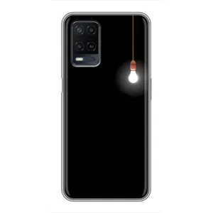 Чехол с картинками на черном фоне для OPPO A54 (Лампочка)