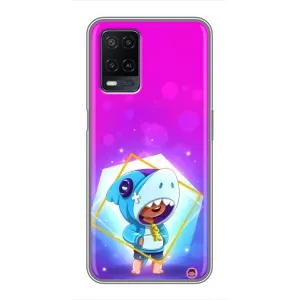 Чохол Бравл Старс для OPPO A54 (Леон у костюмі Акули)