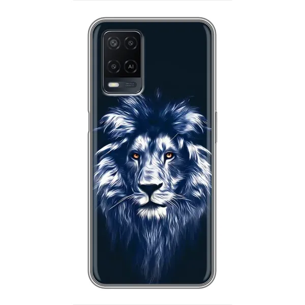 Чехол с рисунком «Лев - синий» для OPPO A54 Чехол с рисунком «Лев - синий» для OPPO A54