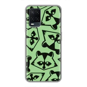 Силиконовый Чехол с Енотами на OPPO A54 (Мордочки Енота)