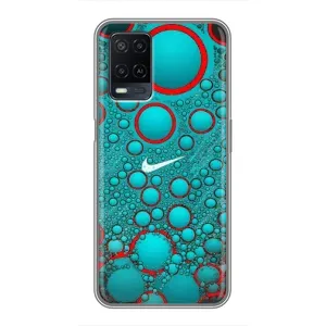 Силиконовый Чехол на OPPO A54 с картинкой Nike (Найк зеленый)