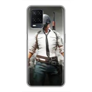 Силиконовый чехол с картинкой "Герой Pubg" на OPPO A54 (Пабг)