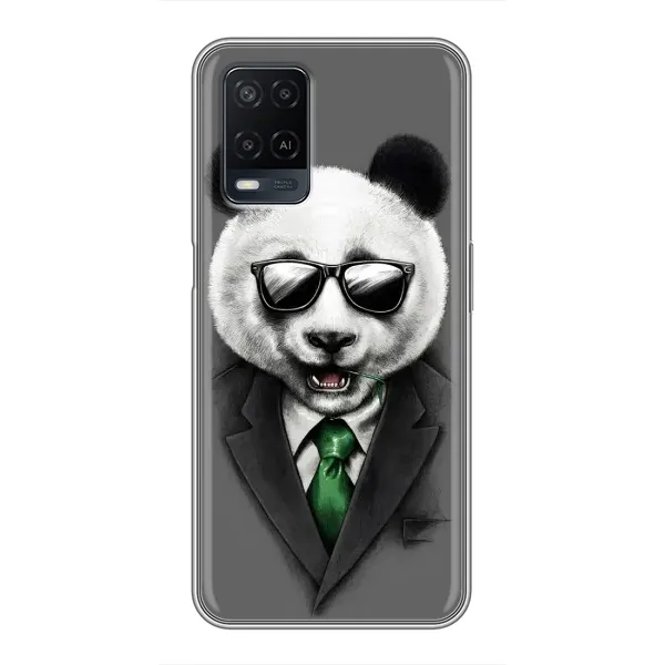 Чехол с рисунком «Панда в очках» для OPPO A54