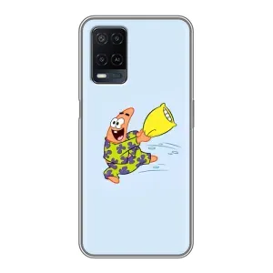 Чехлы с Патриком на OPPO A54 (Патрик с подушкой)