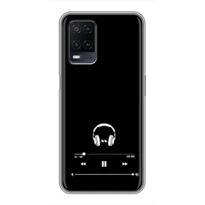 Чехол с картинками на черном фоне для OPPO A54 (Плеер)