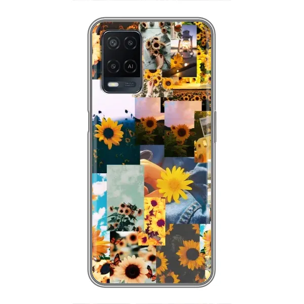 Чехол с рисунком «Подсолнуховый дизайн» для OPPO A54