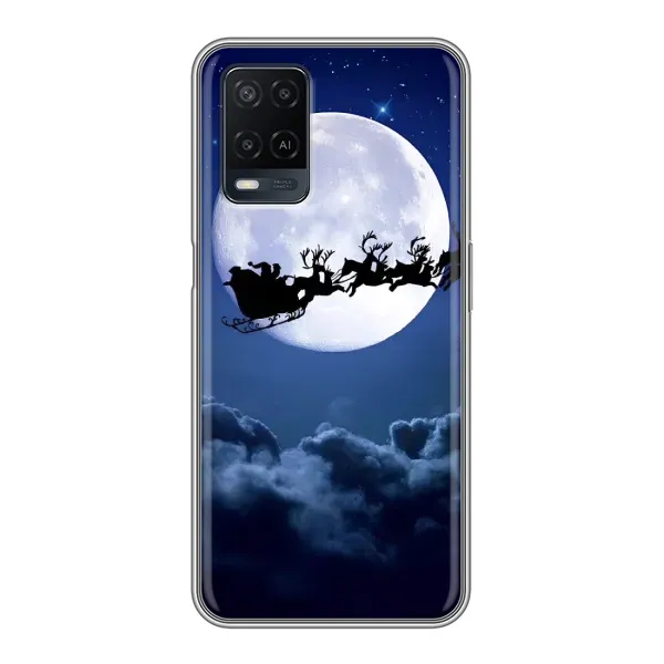 Чехол с рисунком «Санта - луна» для OPPO A54 Чехол с рисунком «Санта - луна» для OPPO A54
