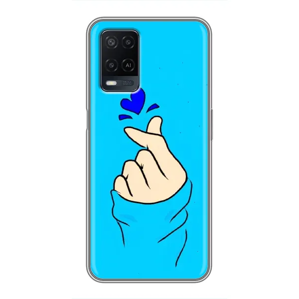 Чехол с рисунком «Сердце на синем» для OPPO A54 Чехол с рисунком «Сердце на синем» для OPPO A54