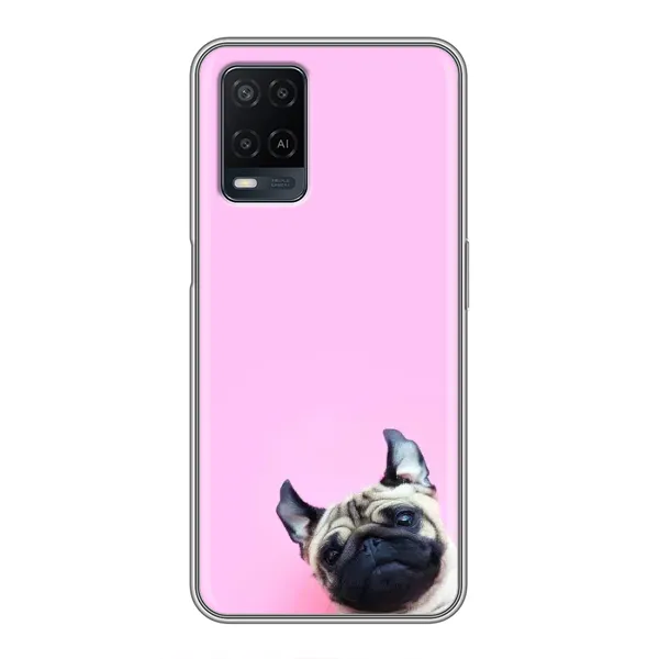 Чехол с рисунком «Собака на розовом» для OPPO A54 Чехол с рисунком «Собака на розовом» для OPPO A54