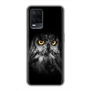 Чехлы с принтом СОВЫ для OPPO A54 (Сова на чёрном)
