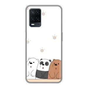 Чехлы с изображением разных животных для OPPO A54 (Удивленные медвеженки)