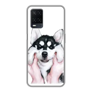 Бампер для OPPO A54 с картинкой "Песики" (Собака Хаски)