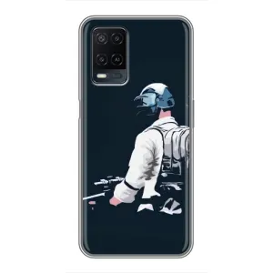 Силиконовый чехол с картинкой "Герой Pubg" на OPPO A54 (В экиперовке)