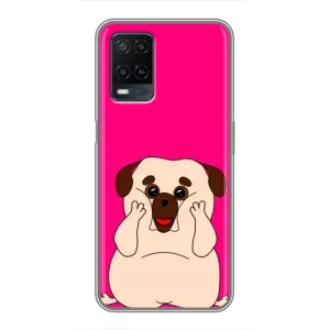 Чехол (ТПУ) Милые собачки для OPPO A54 (Веселый Мопсик)