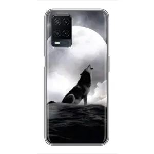 Чехол с Волком на OPPO A54 (Волк и луна)