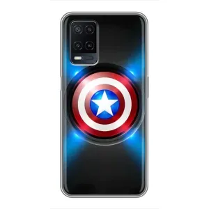 Чехол с Щитом Капитана Америки на OPPO A54 (Яркий Щит Капитана)