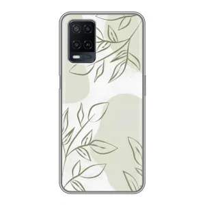Чехол цветочный дизайн для OPPO A54 (Зелёный дизайн)