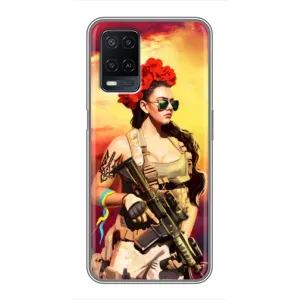ЗСУ Чехлы (TPU) для OPPO A54 (Женщина солдат)