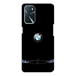 Силіконовий бампер з картинкою машини на Oppo a54s (Чорний BMW)