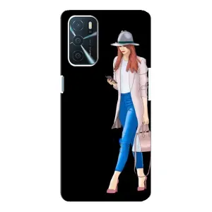 Чохол з картинкою Модні Дівчата Oppo a54s (Дівчина з телефоном)