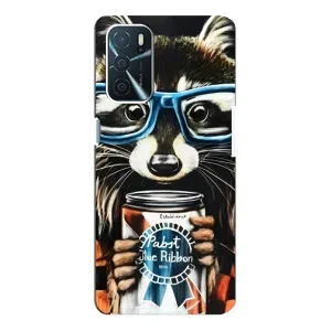 Силиконовый Чехол с Енотами на Oppo a54s (Енот в очках)