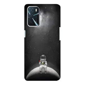 Силиконовый Чехол с принтом "Космонавты" на Oppo a54s (Космонавт романтик)