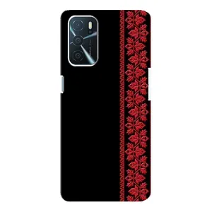 Силиконовый Чехол на Oppo a54s (Красная Вышиванка)