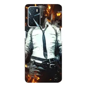 Силиконовый чехол с картинкой "Герой Pubg" на Oppo a54s (Man Пубг)