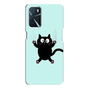 Силиконовый чехол с котиком для Oppo a54s (Падающий кот)
