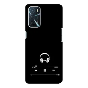 Чехол с картинками на черном фоне для Oppo a54s (Плеер)