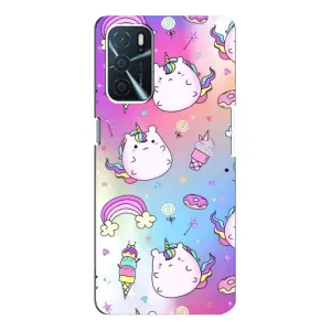 Чехол Unicorn на Oppo a54s (Радуга и Единорог)