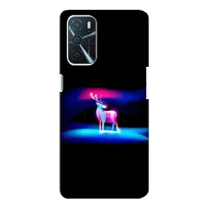 Силиконовый бампер с картинкой животных для Oppo a54s (Яркий олень)