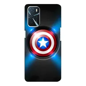 Чехол с Щитом Капитана Америки на Oppo a54s (Яркий Щит Капитана)
