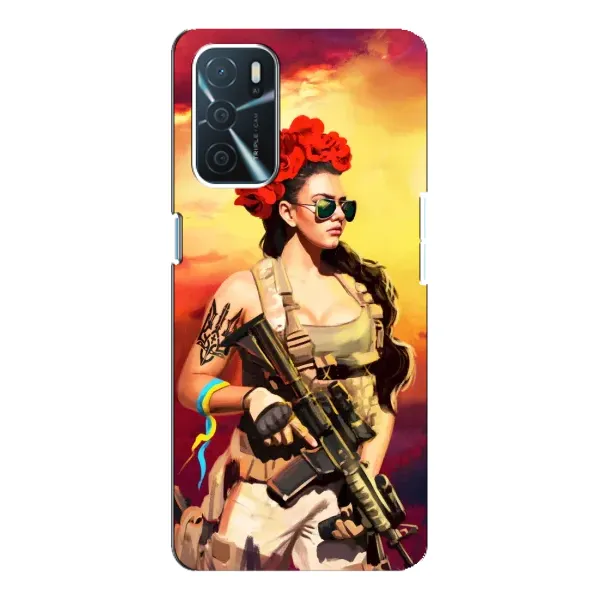 Чехол с рисунком «Женщина солдат» для OPPO A54s Чехол с рисунком «Женщина солдат» для OPPO A54s