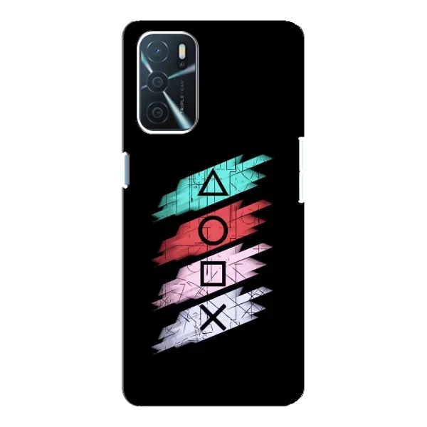 Чехол с рисунком «Значки Sony» для OPPO A54s Чехол с рисунком «Значки Sony» для OPPO A54s