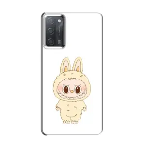 Чехол с принтом Лабубу для OPPO A55 (Бежевый Лабубу)