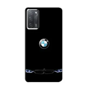 Силиконовый бампер с картинкой машины на OPPO A55 (Черный BMW)