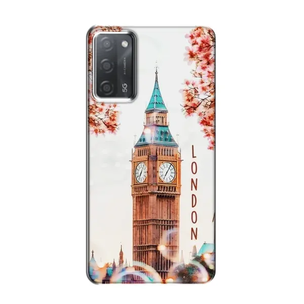 Чехол с рисунком «Часы Лондон» для OPPO A55