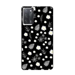 Чохли з тематикою "КВІТИ" на OPPO A55 (цвітіння на чорному)