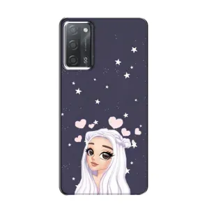 Чехол Стильные девушки на OPPO A55 (Девушка и сердечки)