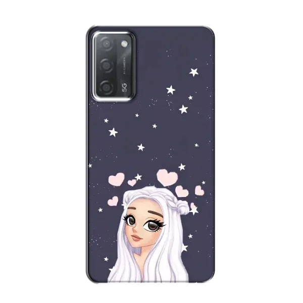 Чехол с рисунком «Девушка и сердечки» для OPPO A55 Чехол с рисунком «Девушка и сердечки» для OPPO A55