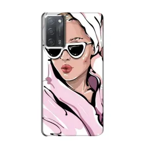 Чехол с картинкой Модные Девчонки OPPO A55 (Девушка в халате)