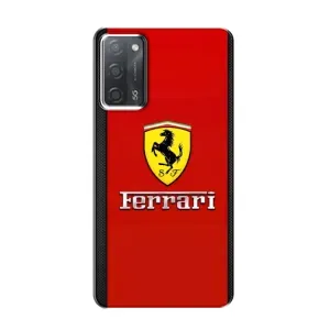 Силиконовый бампер с картинкой машины на OPPO A55 (Ferrari Logo)