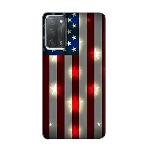 Чехол Флаг USA для OPPO A55 (Флаг США 2)