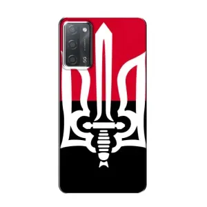 Чехлы УПА (Красно-Чёрный) на OPPO A55 (Герб Украины)