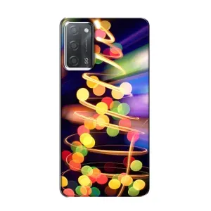 Чехол Новогодняя Елка на OPPO A55 (Гирлянды)