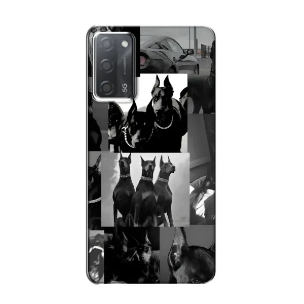 Чехол с рисунком «Коллаж Доберман» для OPPO A55