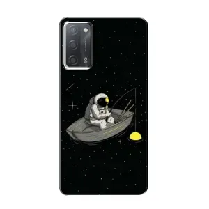 Силиконовый Чехол с принтом "Космонавты" на OPPO A55 (Космонавт на рыбалке)