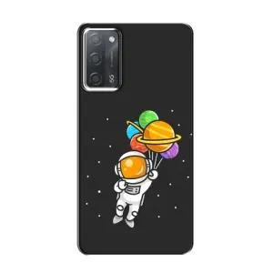 Силиконовый Чехол с принтом "Космонавты" на OPPO A55 (Космонавт с шариками)